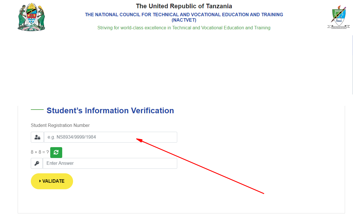 NACTE Verification Process & Results Online Access